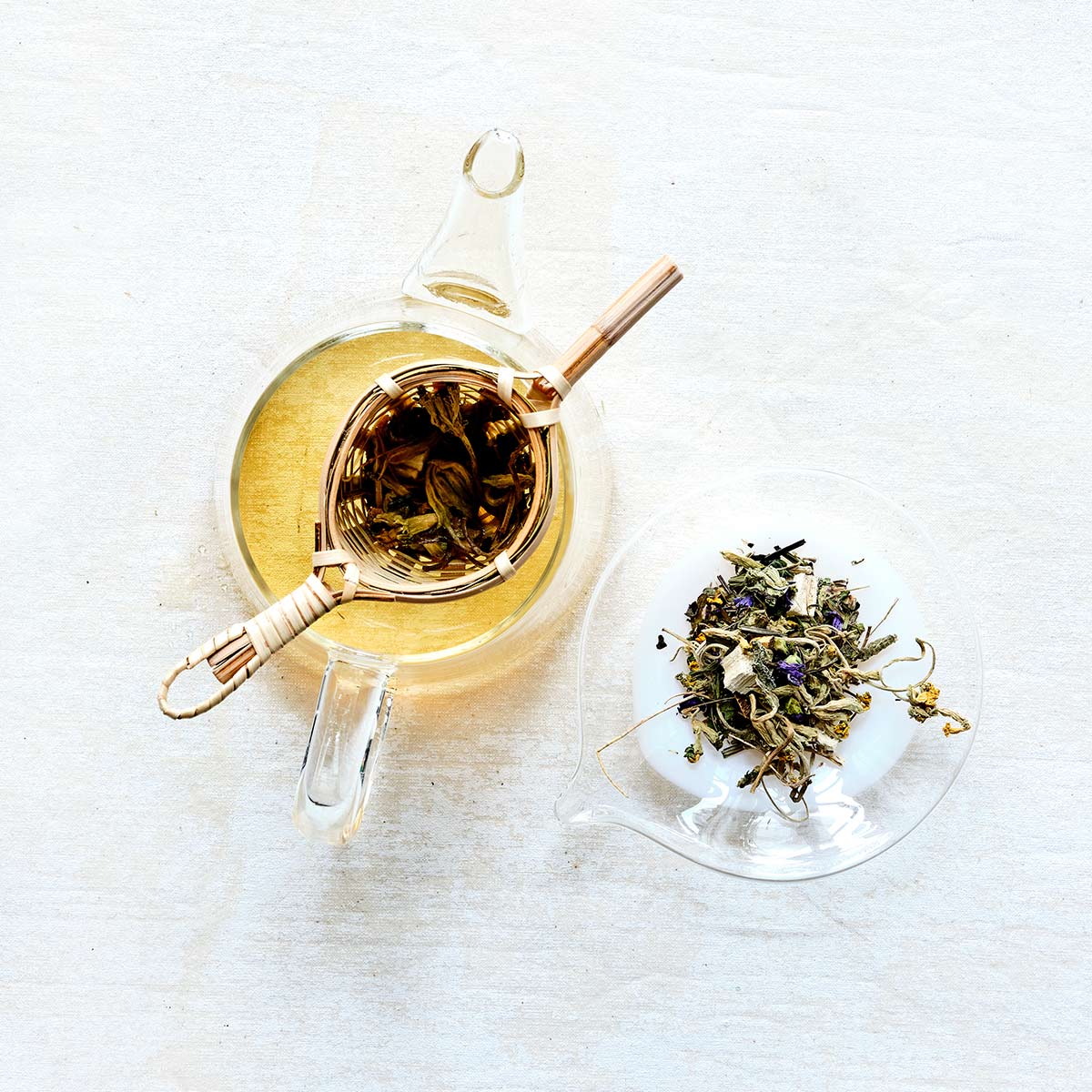 Teemischung Nr. 2 – 75 g Kräuterteemischung mit Spitzwegerich, Eibisch, Malve, Primelblüten, Süßholzwurzel und Thymian zur Linderung von Hustenreiz und zur Schleimlösung; aus überwiegend kontrolliert biologischem Anbau, vegan, im wiederverschließbaren Papierbeutel